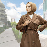 Double Breasted Muslimah Trench Jacket