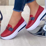 Red Slip-On Comfy Loafer