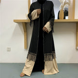 Dubai Winter Layered Abaya With Zip