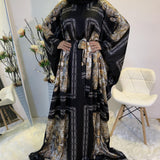 Printed Design Butterfly Abaya - Arabian Boutique