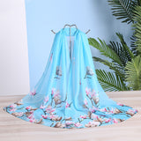 Spring Flower Silk Hijab Scarf - Muslim Scarf - Islamic Hijab Scarf | Arabian Boutique