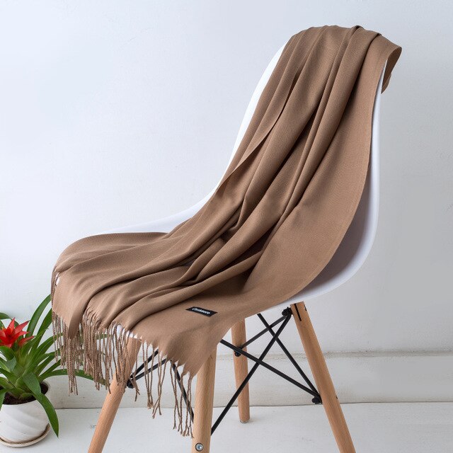 2019 New Luxury Brand Women Cashmere Solid Beach Scarf Spring /Summer Thin Pashmina Shawls and Wrap Female Foulard Hijab Stoles - Arabian Boutique