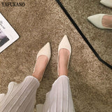 Simple Pointed High Heels beige - Arabian Boutique