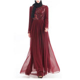 Luxury Abaya Chiffon Style with Gold Embroidery - Arabian Boutique