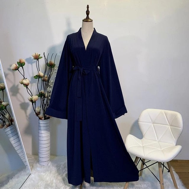 Open Kaftan Dubai Abaya Turkey Kimono Cardigan Islam Muslim Hijab Dress Jilbab Abayas For Women Robe Ete Caftan Islamic Clothing - Arabian Boutique