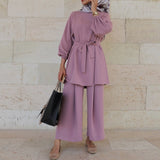 Eid Mubarek Abaya Turkey Hijab Two-piece Muslim Sets Dress Caftan Kaftans Islamic Clothing Abayas For Women Musulman Ensembles - Arabian Boutique