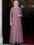 Daisy Patterned Lace Plus Size Abaya Dress For Sale | Arabian Boutique