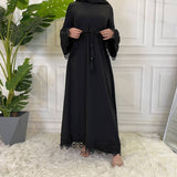 Black Embroided Abaya Wedding  Abaya
