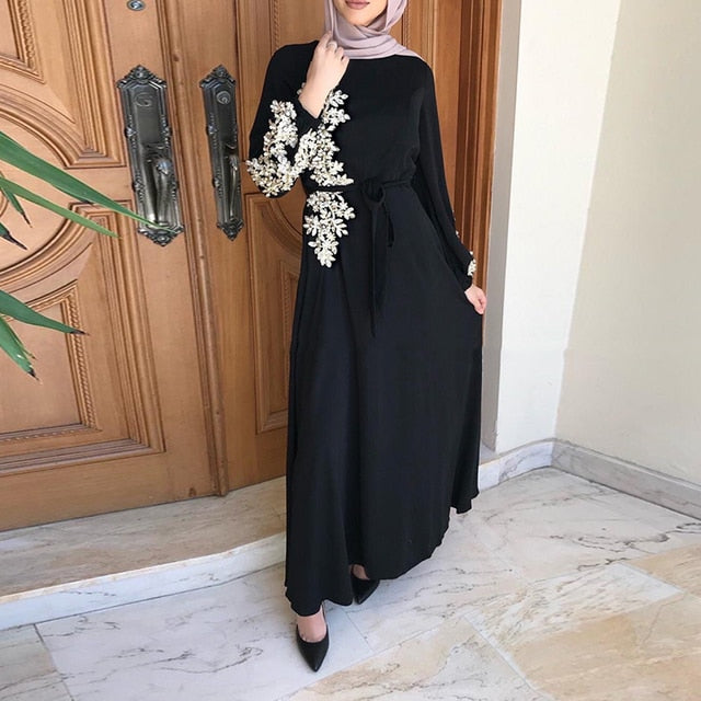 Muslim Bridesmaid Dress-Black Chiffon