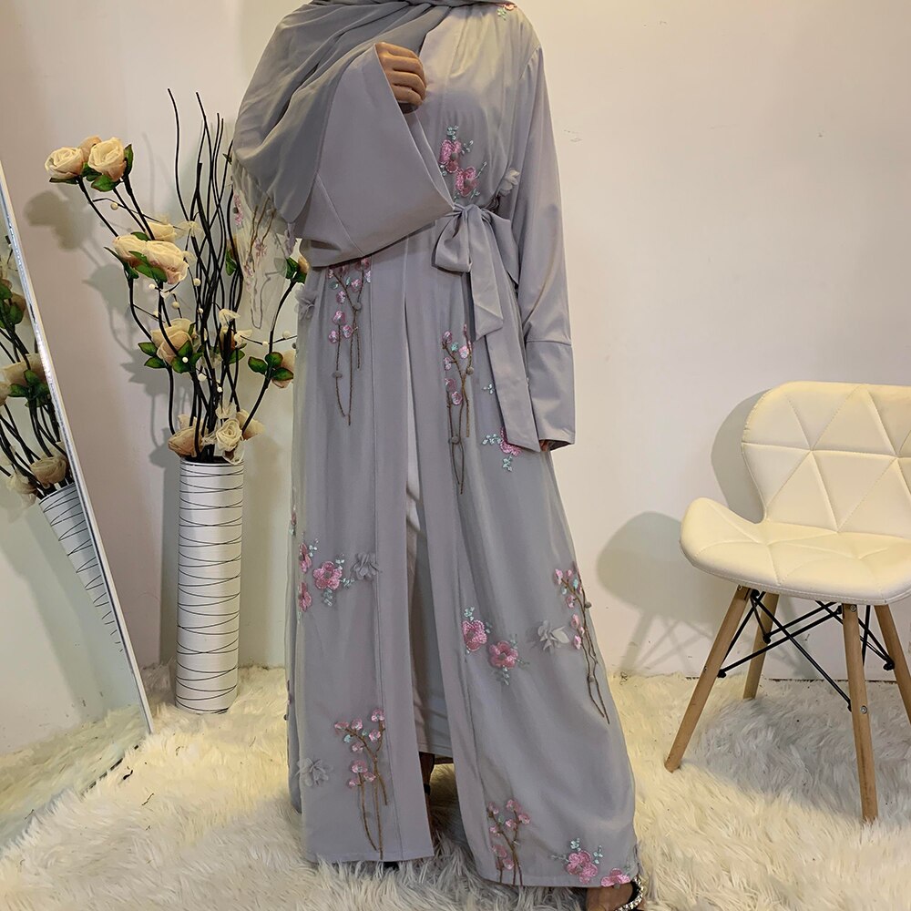 Floral Open Abaya - Arabian Boutique