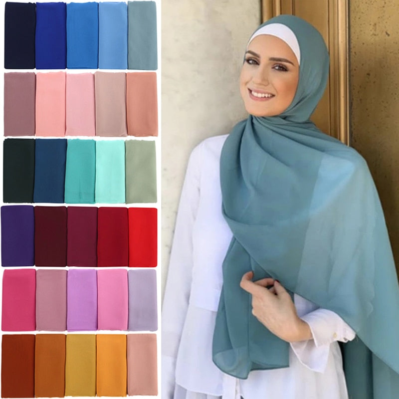 Bubble Chiffon Muslim Prayer Hijab Scarf - Muslim Scarf - Islamic Hijab Scarf | Arabian Boutique