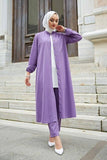 2 Pieces Comforabl Women's Set,Maxi Tunic and Pant Double Suit For Summer İslamic Fashion Muslim Clothing Turkey Dubai Abaya - Arabian Boutique