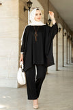 Bat Sleeve Double Set Dubai Abaya Turkey Muslim Sets Kaftan Hijab Dress Abayas for Women Djellaba Islamic Clothing  Abayas Suit - Arabian Boutique
