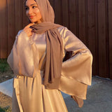 Tiered Batwing Sleeve Cinched Abaya Dress - Maxi Abaya Dresses | Arabian Boutique