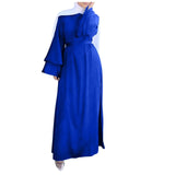 Ramadan Muslim Fashion Satin Maxi Dresses For Women Hijab Dress Eid Abaya Dubai Turkey Abayas Islam Caftan Robe Longue Femme - Arabian Boutique