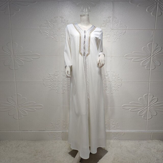 White Kaftan Solid Color - Arabian Boutique