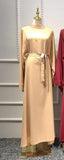 Wepbel Women Muslim Dress  Loose Arab Abaya Basic Middle East Turkey Robe Plain Large Caftan Kimono Islamic Clothing - Arabian Boutique
