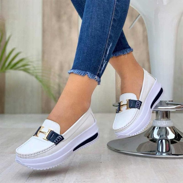 2021 Spring New Platform Comfortable Women's Sneakers Fashion Lace Up Casual Little White Shoes Women Increase Vulcanize Shoes - Arabian Boutique