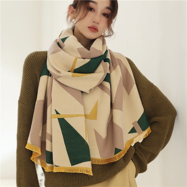 Tassels Bufanda Pashmina Warm Cashmere Scarf Foulard 2022 Lady Design  Blanket Print Fashion Winter New Women Shawls Thick Wraps - AliExpress