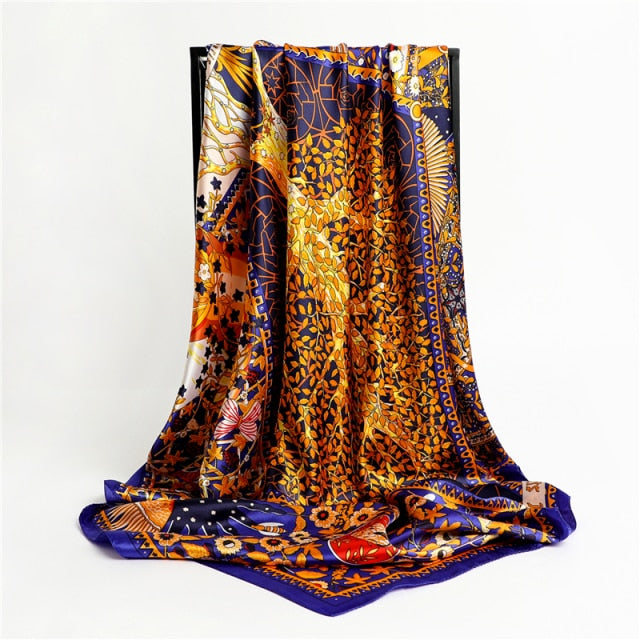 Louis Vuitton Multicolor Leopard Printed Giant V Silk Square Scarf