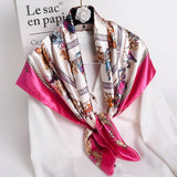 Women Silk Square Scarf Lady Bandana Head Wrap Shawl Satin Foulard Female Large Hijab Neckerchief Scarves Pashmina 2021 Headband - Arabian Boutique