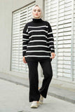 Striped Knitwear full pants and Sweater Suit from Turkey Dubai - Arabian Boutique