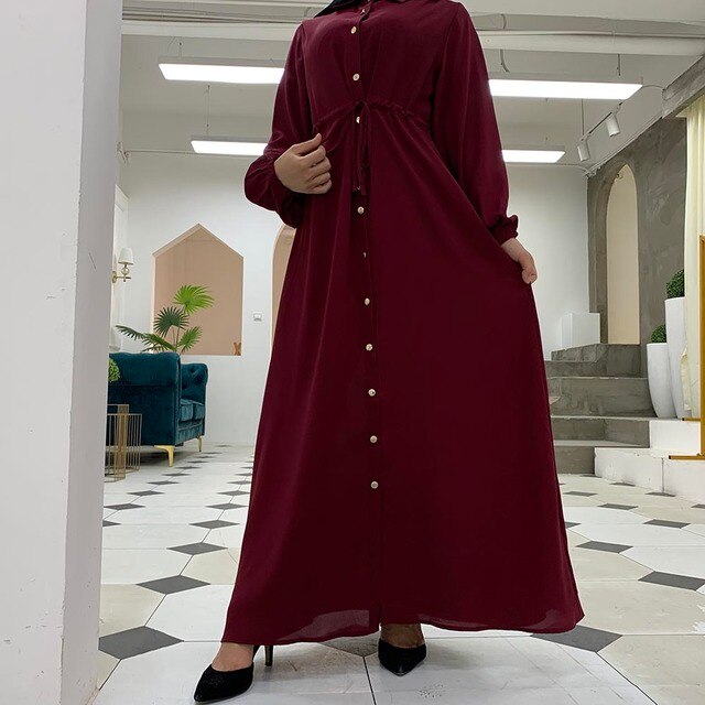Abaya Dress With Collar - Arabian Boutique