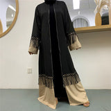 Dubai Winter Open Abaya With Zip - Arabian Boutique