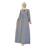 Plus Size Abaya - 4 colors, knitted fabric with flower embroidery on sleeves - Arabian Boutique
