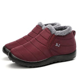 Wine Red Comfortable and Waterproof Boot