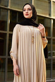 Pleated Tunic Gray Women Long Sleeve Plus Size Tops Abaya Dubai Vintage Blouse Plaid Warm Shirt Clothes Lady 2022 New  Fashion - Arabian Boutique
