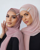 70*180cm bubble chiffon muslim headscarf for women solid color hijab scarf shawls and wraps hijab femme musulman kopftuch - Arabian Boutique
