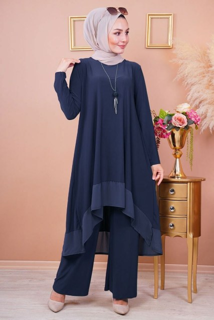 Tunic+Pant Double Suit  Team Muslim Women Seat İslamic Clothing Hijab Clothing Bigsize Women Dress Abaya Kaftan Ferace - Arabian Boutique