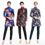 Floral Long Sleeve Muslim Islamic Burkini Set For Sale - Muslim Swimming Suits | Arabian Boutique