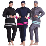 2021 Muslim Swimwear Islamic Full Cover Modesty Plus Size Summer Beach Swim Wear Arab Women Beachwear Burkini Swimsuit - Arabian Boutique
