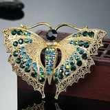 Butterfly Rhinestone Brooch Hijab Pin