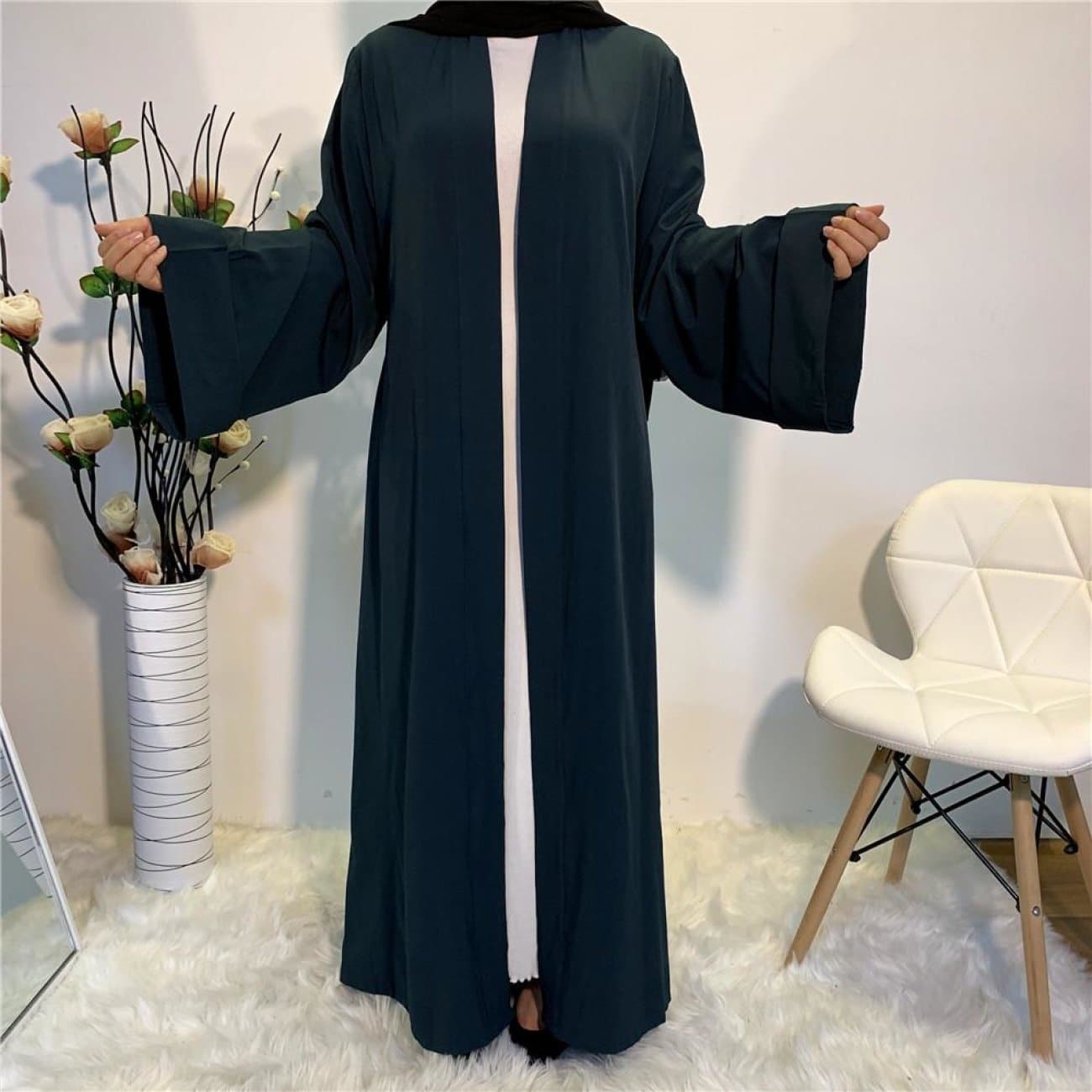 Simple Open Abaya - ArabiaBoutique
