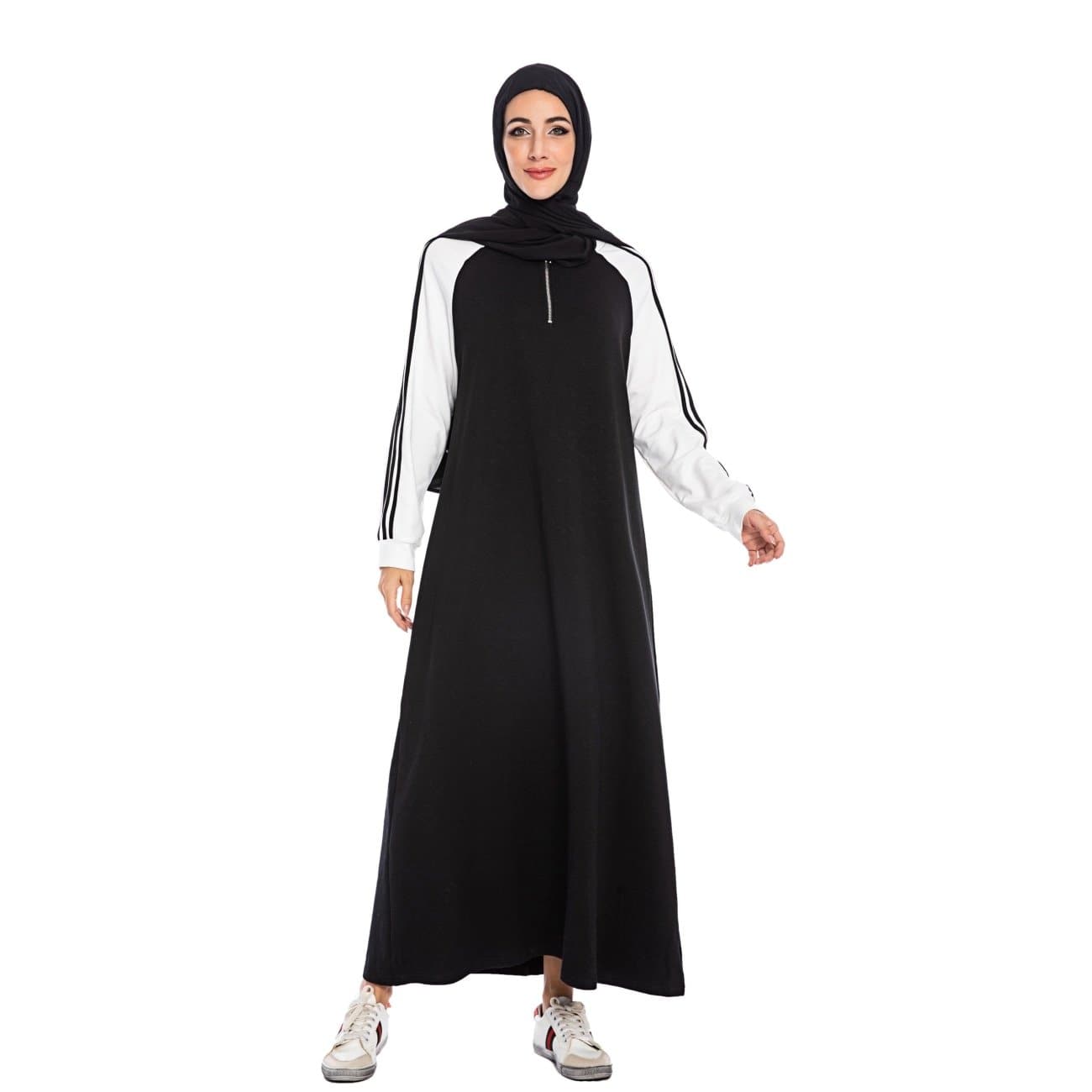 Sporty Hooded Abaya - ArabiaBoutique